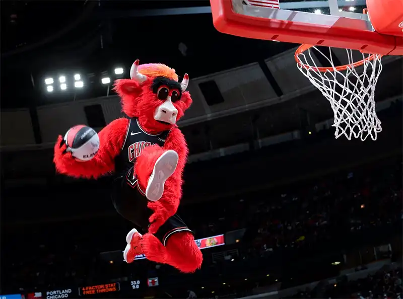 Mascote do Jogos Chicago Bulls