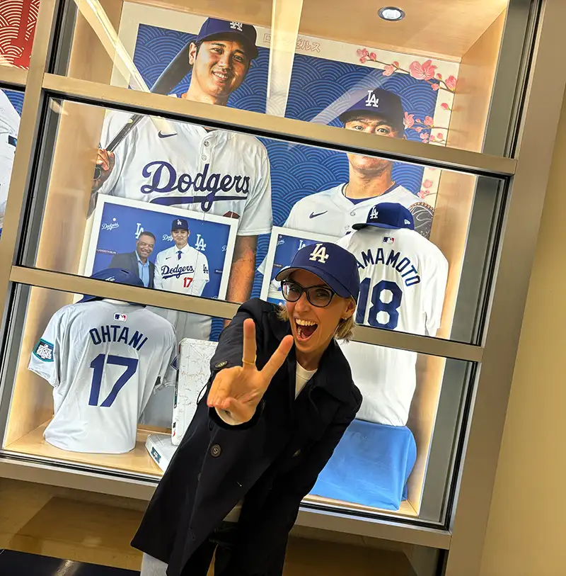 Maria Elisa no jogo do LA Dodgers (@MaElisa)