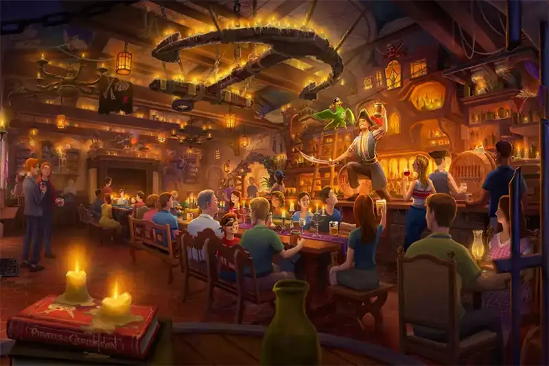 Taverna Piratas do Caribe no Magic Kingdom