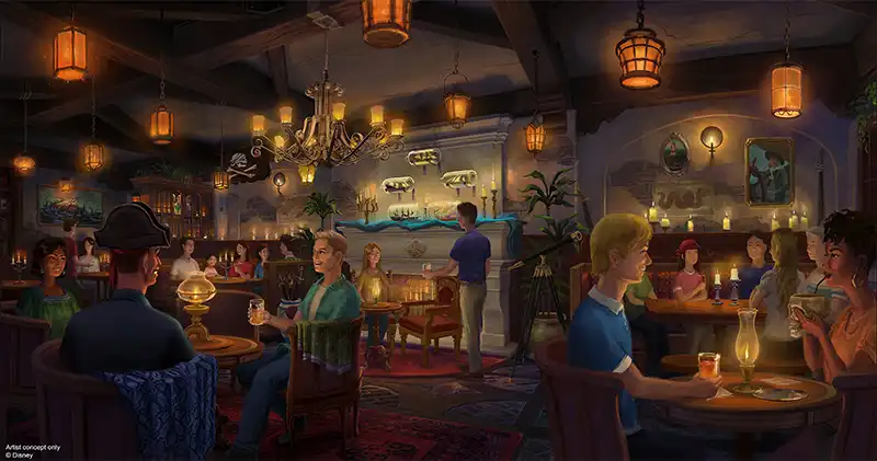 Bar de Piratas do Caribe na Disney