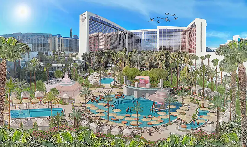 Hotel Flamingo em Las Vegas terá nova área de piscinas e bar