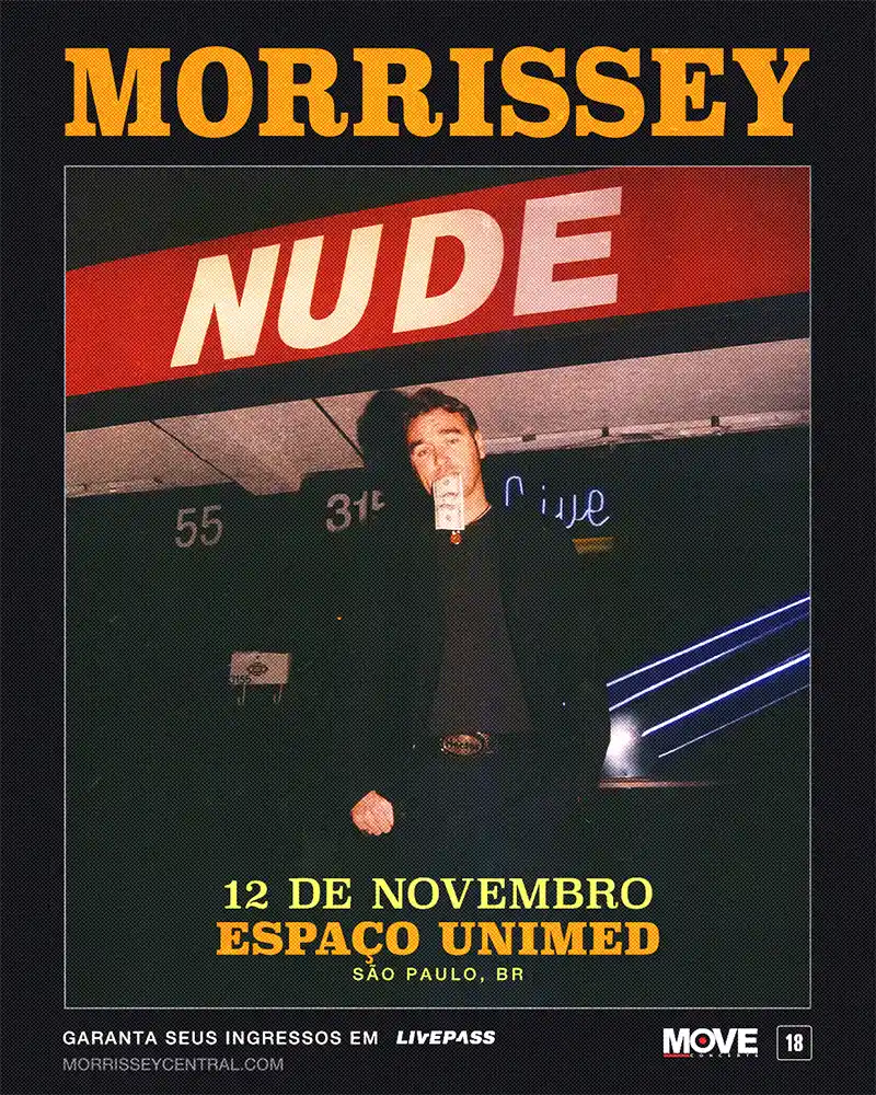 Morrissey anuncia tour com shows nos EUA, Brasil e mais